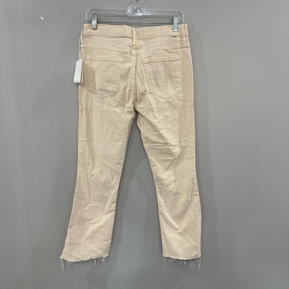 NWT Mother Jeans The Insider Crop Step Fray in Chalk Ivory - Picture 5 of 9